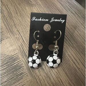 Soccer fan earrings